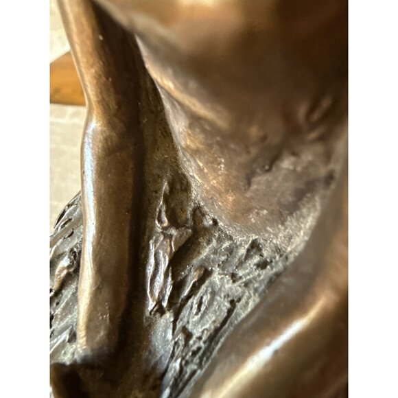 Seated Ballerina Figurine 1996 HP Signed Cold-Cast Bronze Finish – CG Mark - Picture 16 of 16